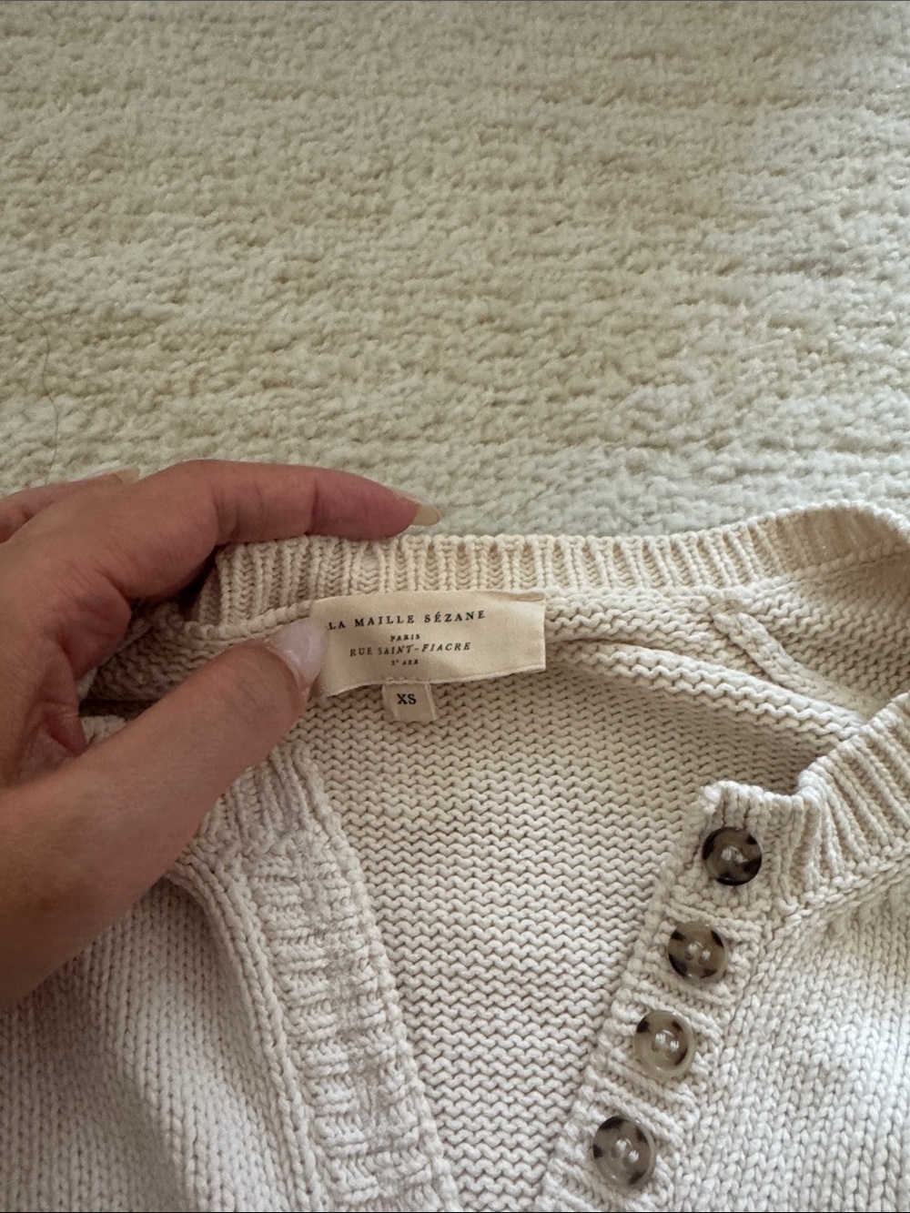 Sezane Ecru Leontine Jumper - Picture 2 of 4